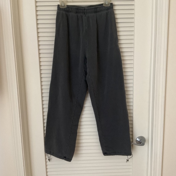 Joah Brown Washed Black French Terry Jogger - Picture 2 of 7